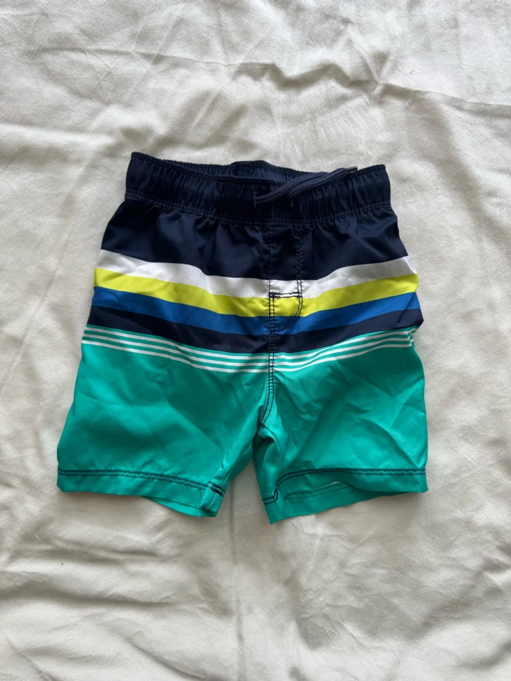 Old Navy Swimsuit Rash Guard and Trunks Set Striped Colorblock